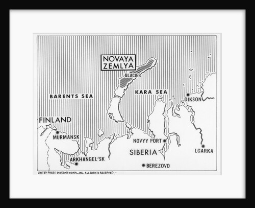 Map of the Islands of Novaya Zemlya by Anonymous