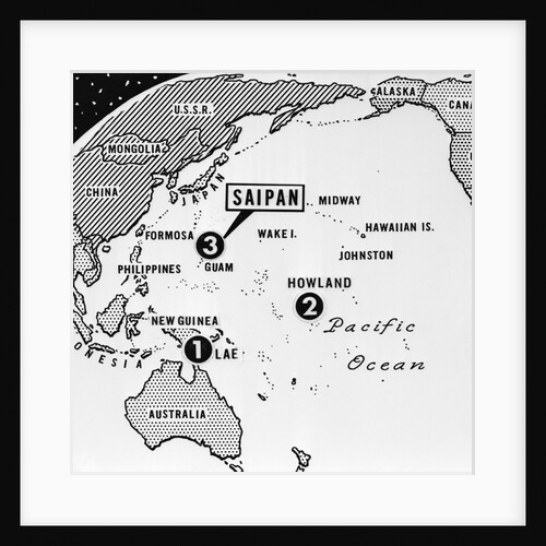Map of Amelia Earhart's Path by Anonymous
