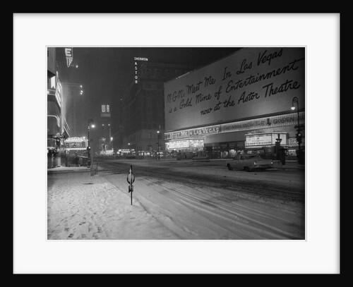 Snowstorm in New York City Leaves Times Square Deserted by Anonymous