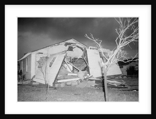 A House Damaged by a Tornado by Anonymous