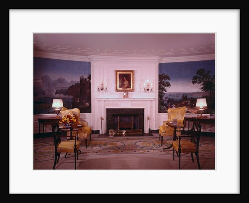 Interior of White House Diplomatic Area by Anonymous