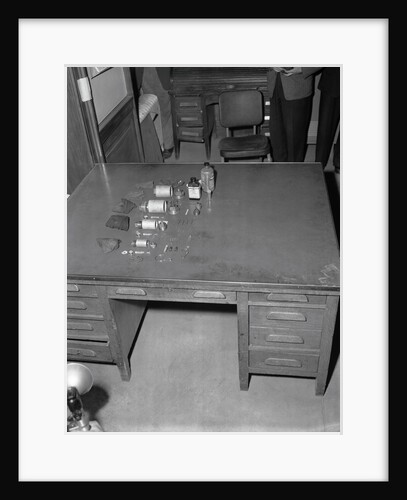 Confiscated Bomb Parts on Display at Police Station by Anonymous