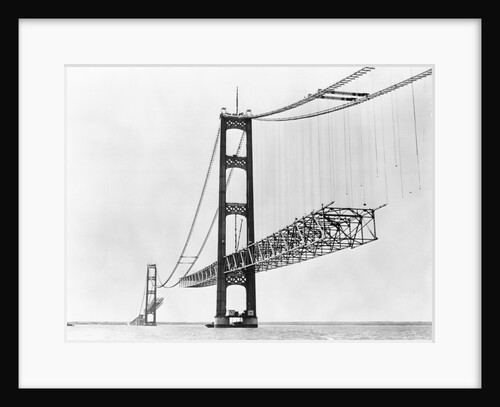 Newly Designed Bridge Being Completed over Water by Anonymous