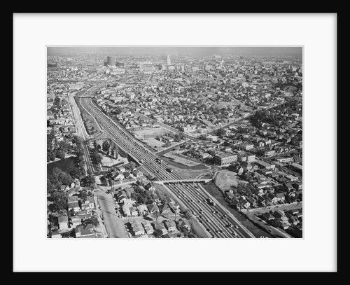 Aerial View of Hollywood Freeway Area by Anonymous