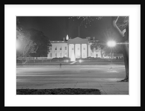 Exterior of White House at Night by Anonymous
