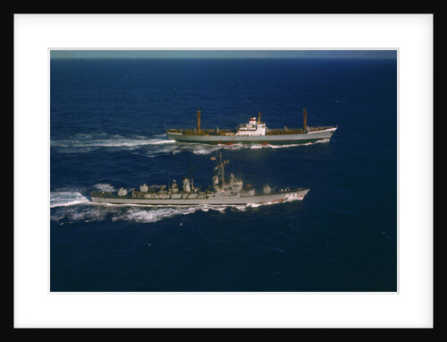 American and Russian Military Vessels Offshore of Puerto Rico by Anonymous