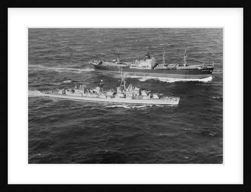United States Destroyer Intercepting Soviet Freighter by Anonymous