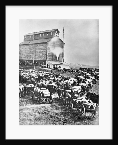 Farmers at Steam Operated Grain Elevator by Anonymous