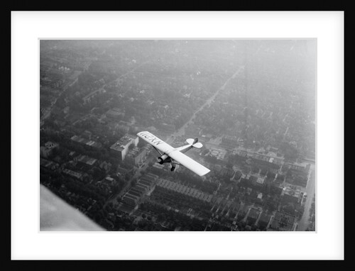 Charles Lindbergh Flying Over Landscape by Anonymous