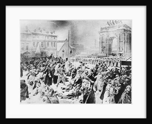 Illustration of Demonstrators Being Shot at Narva Gate, St. Petersburg by Anonymous