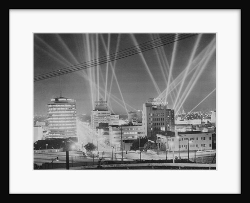 Lights Beaming in Sky for Film Opening by Anonymous