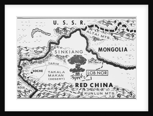 Map Indicating Chinese Nuclear Explosion by Anonymous