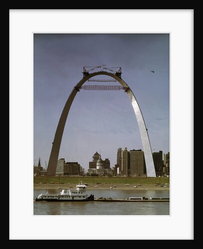 St Louis Arch Undergoing Construction by Anonymous
