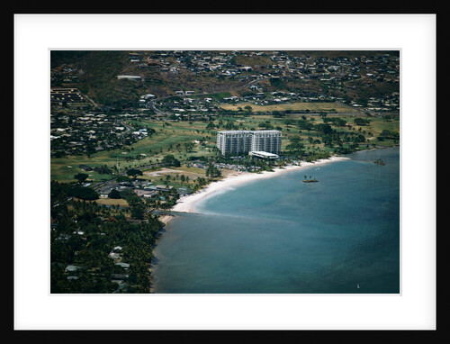 Aerial View of Waikiki Beach by Anonymous