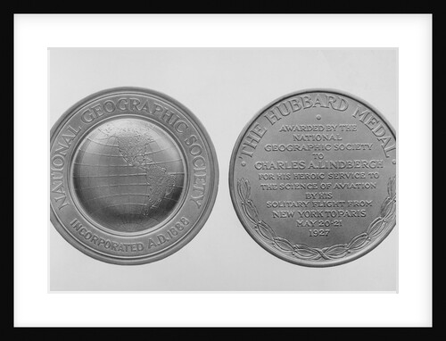 Charles Lindberg's Hubbard Gold Medal by Anonymous