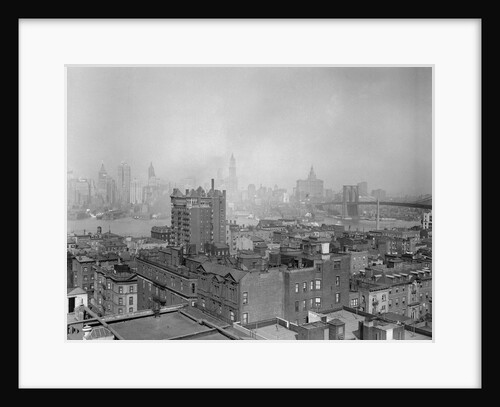View of Brooklyn Heights Showing Skyline of New York City by Anonymous