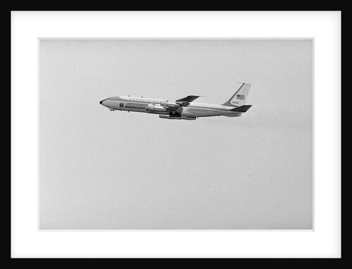 President Johnson Traveling by Air Force in Flight by Anonymous