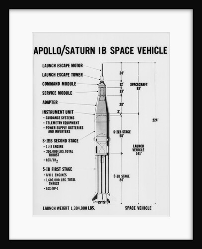 Diagram of Apollo I Spacecraft by Anonymous