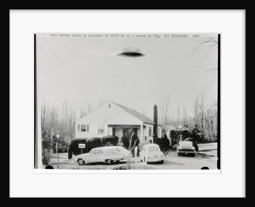 Supposed Unidentifiable Flying Object over House by Anonymous