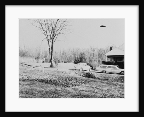 Unidentified Flying Object Flying Over House by Anonymous