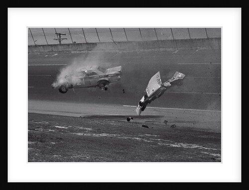 Race Car Crashing on Track by Anonymous