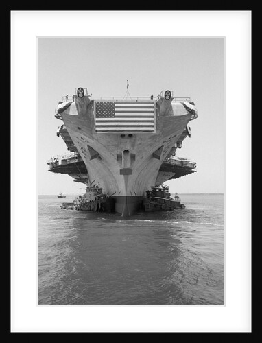 Tugboats Pushing the Aircraft Carrier John F. Kennedy by Anonymous