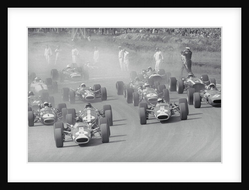 Cars Racing in a Grand Prix by Anonymous
