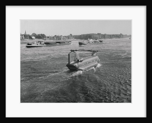 Helicopter Traveling on Water by Anonymous