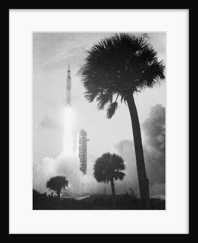 Ground View of Saturn V Rocket Taking Off by Anonymous