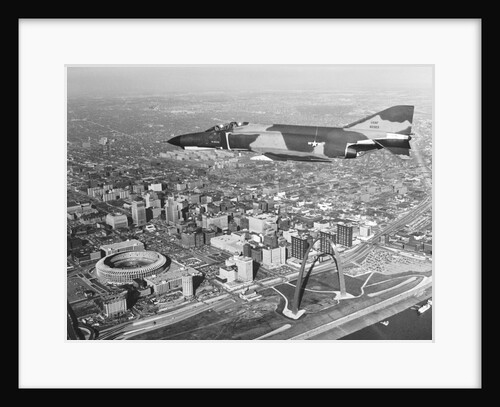 The McDonnell-Douglas F-4E Phantom Flies over St Louis by Anonymous