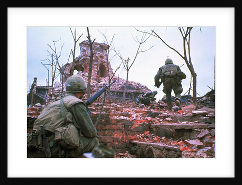 American Marines Advancing up Outer Wall of Citadel by Anonymous