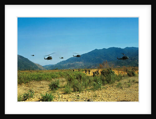 View of Helicopters Landing by Anonymous