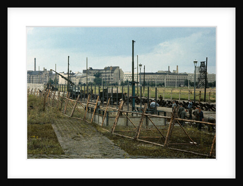 Soldiers Building Berlin Wall by Anonymous