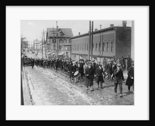 View of Mill Strikers During Protest by Anonymous