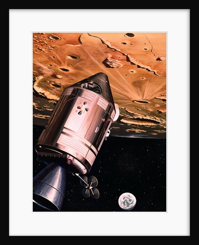 Illustration Showing Apollo 8 in Orbit by Anonymous
