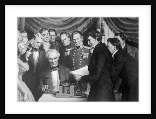 Samuel Morse Sending First Telegram by Anonymous