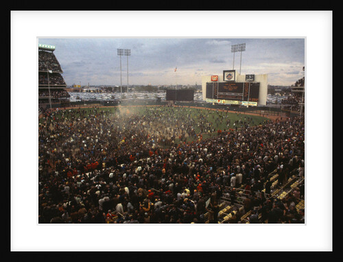 Mets Fans Bombarding the Field by Anonymous