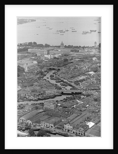 Aerial View of Singapore River by Anonymous