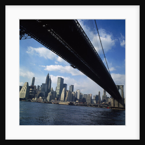 Manhattan Skyline from Brooklyn Bridge by Anonymous