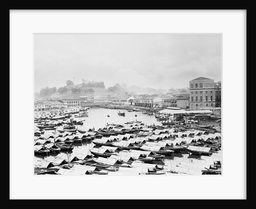 Aerial View of Boat Quai of Singapore by Anonymous