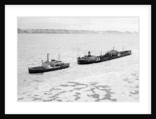 Icebreaker Manhattan Following the Coast Guard Icebreaker by Anonymous