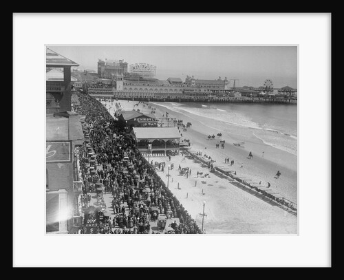 Aerial View of Crowds on a Boardwalk by Anonymous