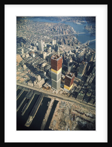 Twin Towers Under Construction by Anonymous