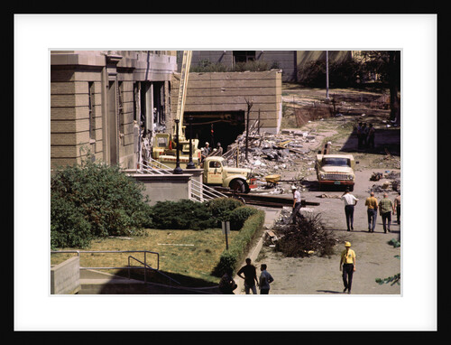 Workmen Clearing Building Debris by Anonymous