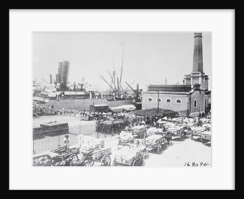 Men Loading Coffee onto Steamer by Anonymous