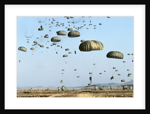Paratroopers Landing on the Ground by Anonymous