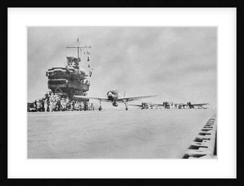 Planes on Aircraft Carrier by Anonymous