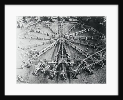 Dirigible Under Construction by Anonymous