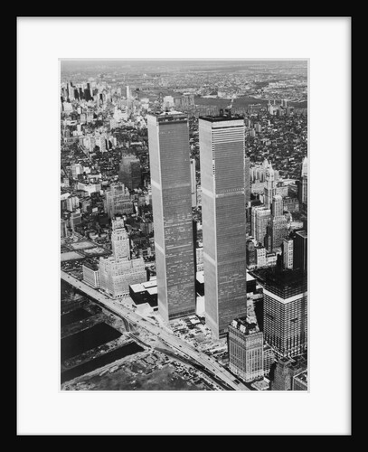 Lower Manhattan Showing the Twin Towers by Anonymous
