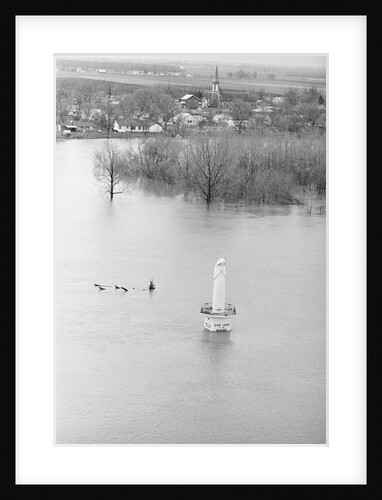 Our Lady of the Rivers Statue in the Mississippi River by Anonymous